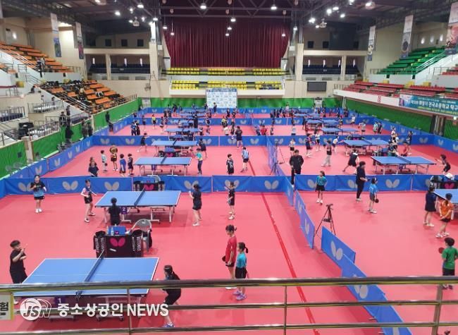초등학생 탁구 국가대표 상비군 전지훈련 유치 사진.