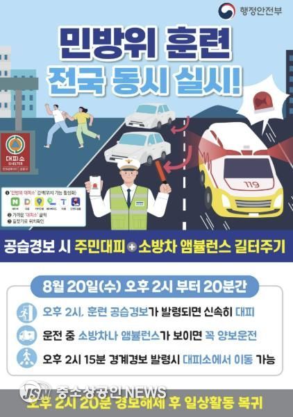 긴급차량 골든타임 확보… 강진소방서, 20일 길 터주기 훈련