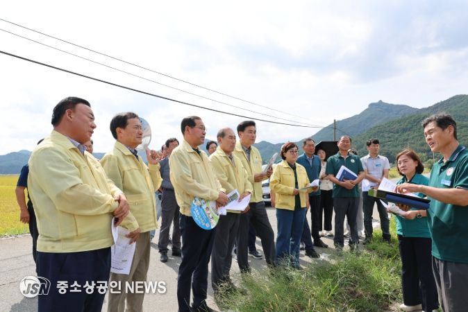 장흥군의회, 벼 깨씨무늬병 발생 현장방문