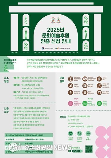 한국문화예술위원회 '문화예술후원인증제도' 포스터