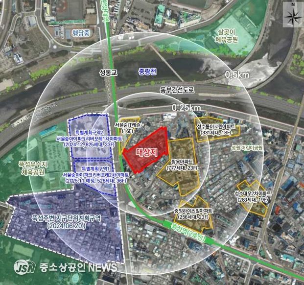 성수1 재건축 사업 위치도