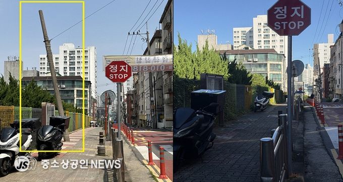 통학로 보행 안전을 위한 ‘전신·통신주 정비사업’ 완료