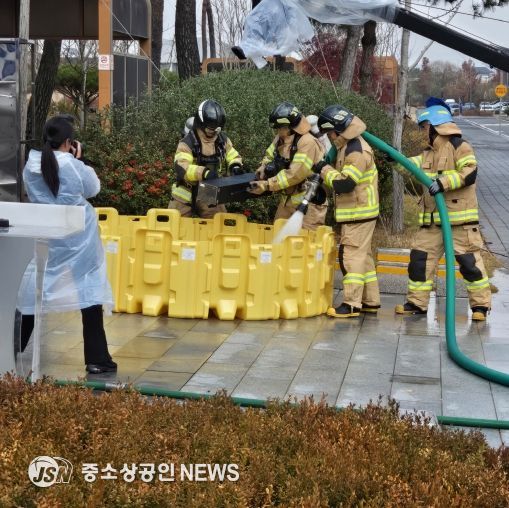 나주소방서, 한전 본사 데이터센터와 합동소방훈련 실시