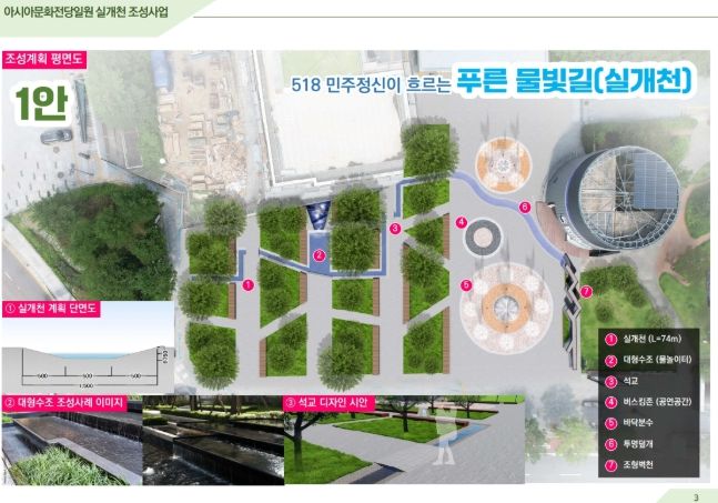 평면도_아시아문화전당일원 실개천 조성사업