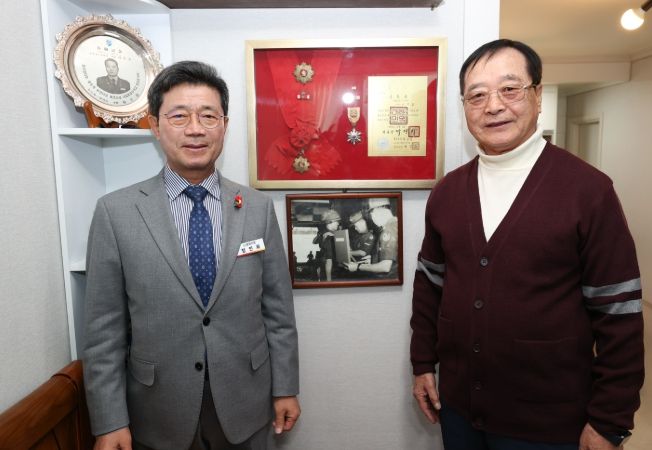 광양시, 호남 지역 유일 생존 태극무공훈장 수훈자 위문