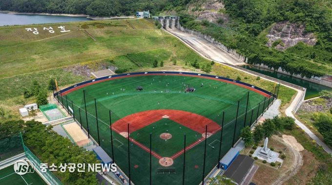 장성군 장성호 체육공원에서 원주고 야구팀 ‘동계훈련’