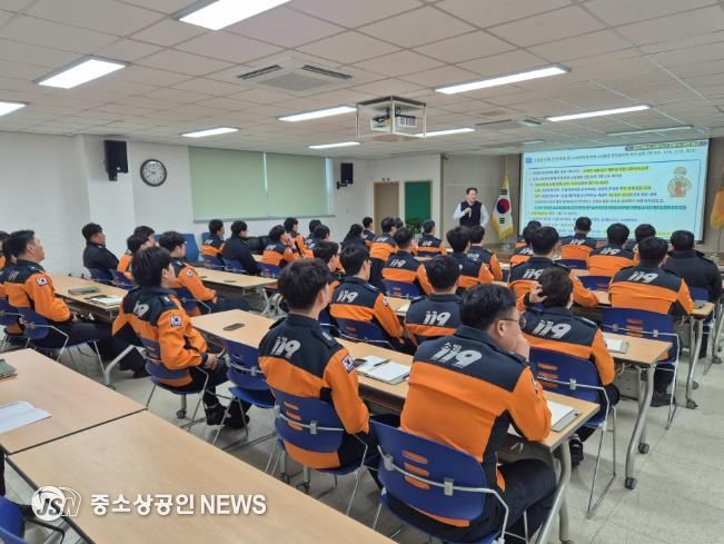 강진소방서, 전남교통연수원 초빙 소방(긴급)차량 안전운행 특별교육 실시
