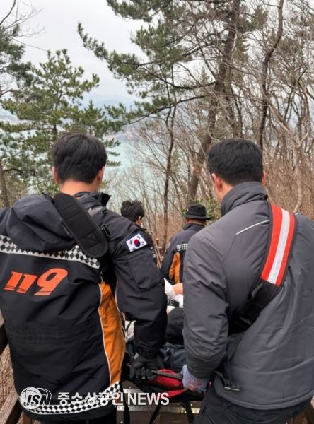 여수소방서, 뇌혈관질환 의심 등산객 신속 구조