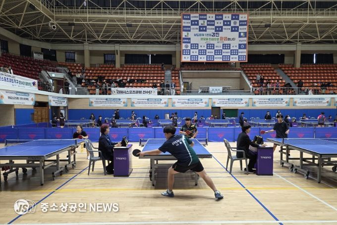 2025 스포츠클럽 탁구 교류전 모습(광주빛고을스포츠클럽),전갑수 체육회장
