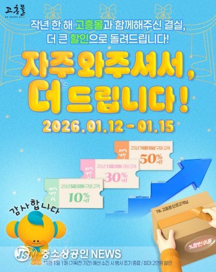 고흥군, 고흥몰 단골 고객에 최대 50% 혜택 제공