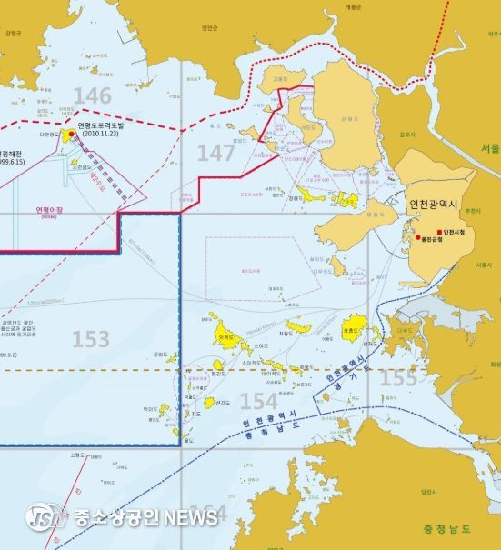 인천·경기 연안해역 야간항행·조업 규제 완화 해역도