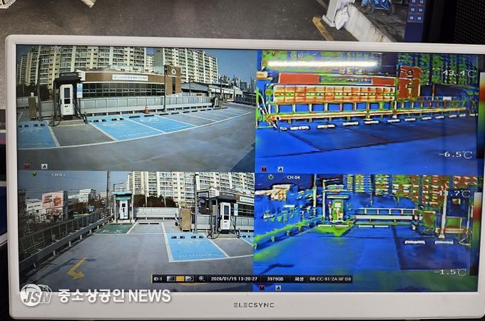 월곡시장 공영주차장 옥상 EV세이퍼 설치현황
