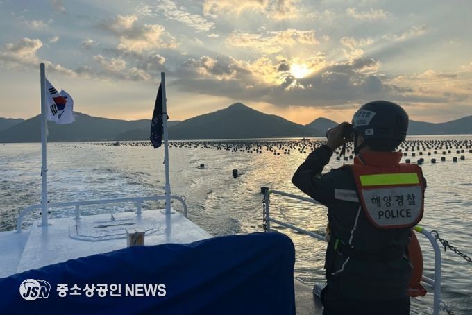 해상 순찰 중인 완도해경의 모습